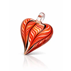 Collier Cœur de Feu rouge cordon