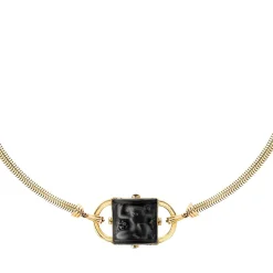Collier nysa cristal noir lalique