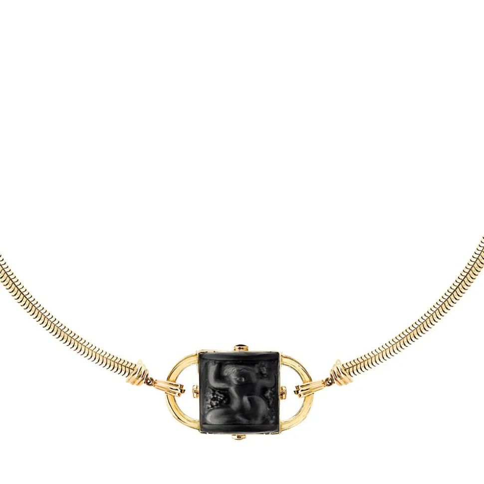 Collier nysa cristal noir lalique