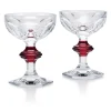 Coupe champagne harcourt bouton rouge x2 baccarat