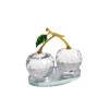 Duo sculpture cerises cristal