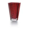 Eye vase rectangulaire rouge baccarat