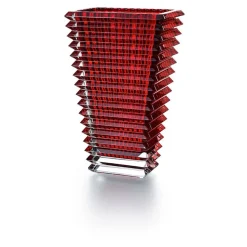 Eye vase rectangulaire rouge baccarat