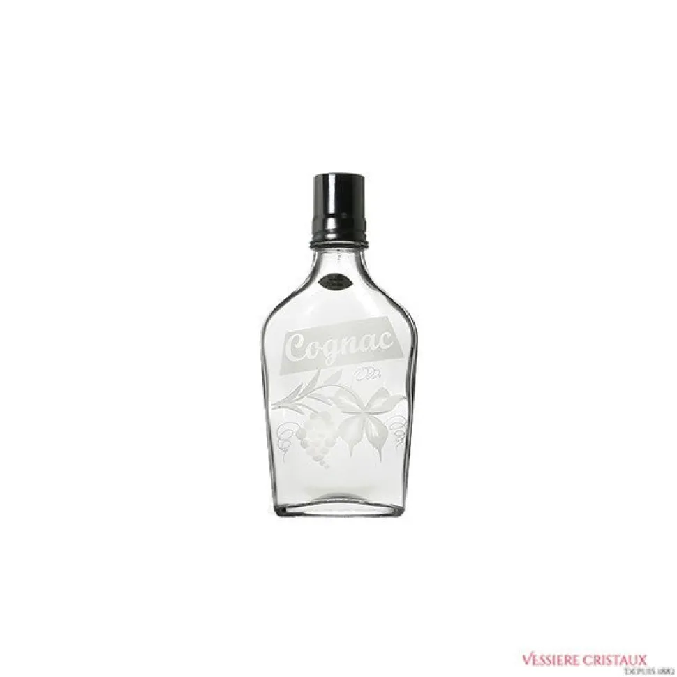 Flasque cognac cristal taillée