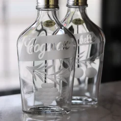 Flasque cognac cristal taillée