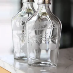 Flasque mirabelle cristal taillée