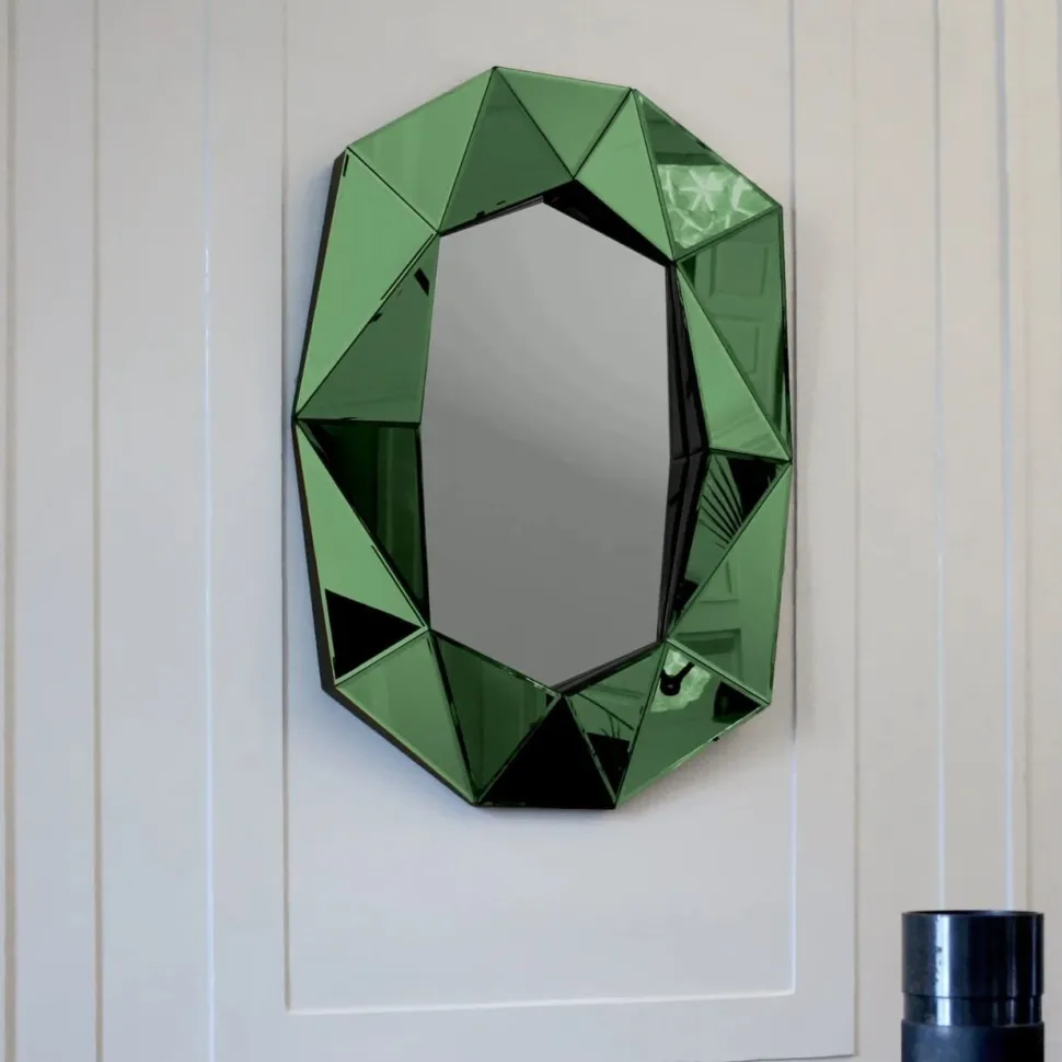 Grand Miroir cristal diamant émeraude Reflections Copenhagen