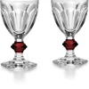 Harcourt bouton rouge verre baccarat x2