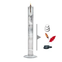 Lampe à huile cierge verre