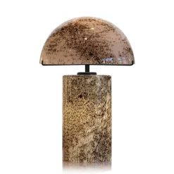 Lampe à poser volcania blanc en verre