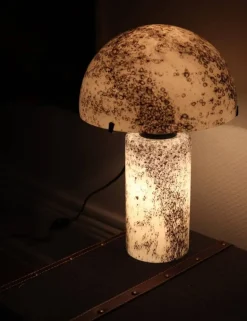 Lampe à poser volcania blanc en verre