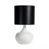 Lampe Bilboquet blanc Faïence de Longwy