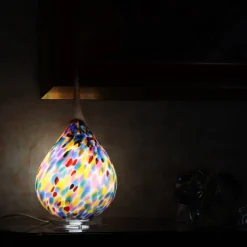 Lampe bubble Lollipop sablée cristal de Lorraine