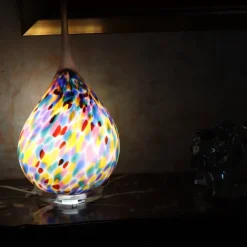 Lampe bubble Lollipop sablée cristal de Lorraine