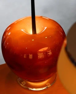 Lampe cerise rouge cristal de Lorraine