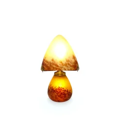 Lampe champignon pâte de verre ivoire 019