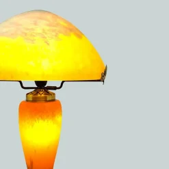 Lampe champignon pâte de verre retro