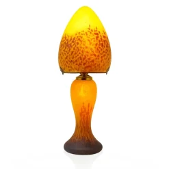 Lampe champignon pâte de verre 012 jaune