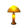 Lampe champignon pâte de verre orange 7030