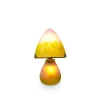 Lampe champignon pâte de verre rose vert 019