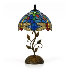 Lampe en verre vitrail N°13