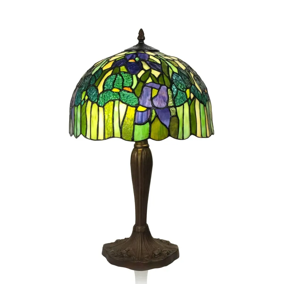 Lampe en verre vitrail N°12