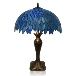 Lampe en verre vitrail N°11