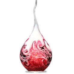 Lampe flamme cristal Framboise et noir Cristal de Lorraine