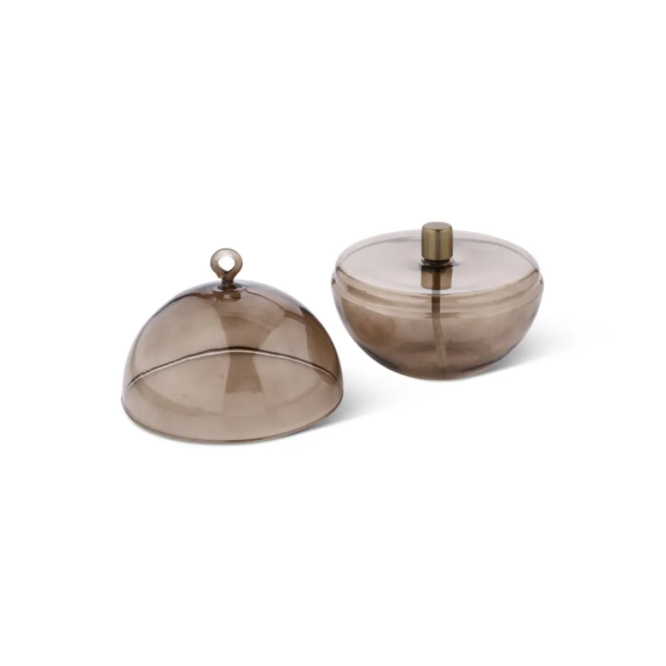 Lampe huile cloche champagne