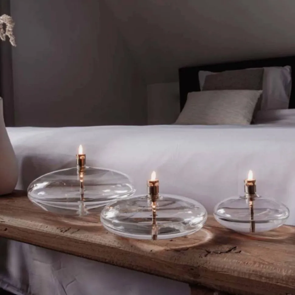 Lampe huile galet verre mm