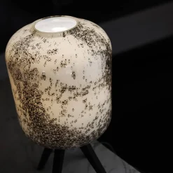 Lampe noord en verre incolore et or