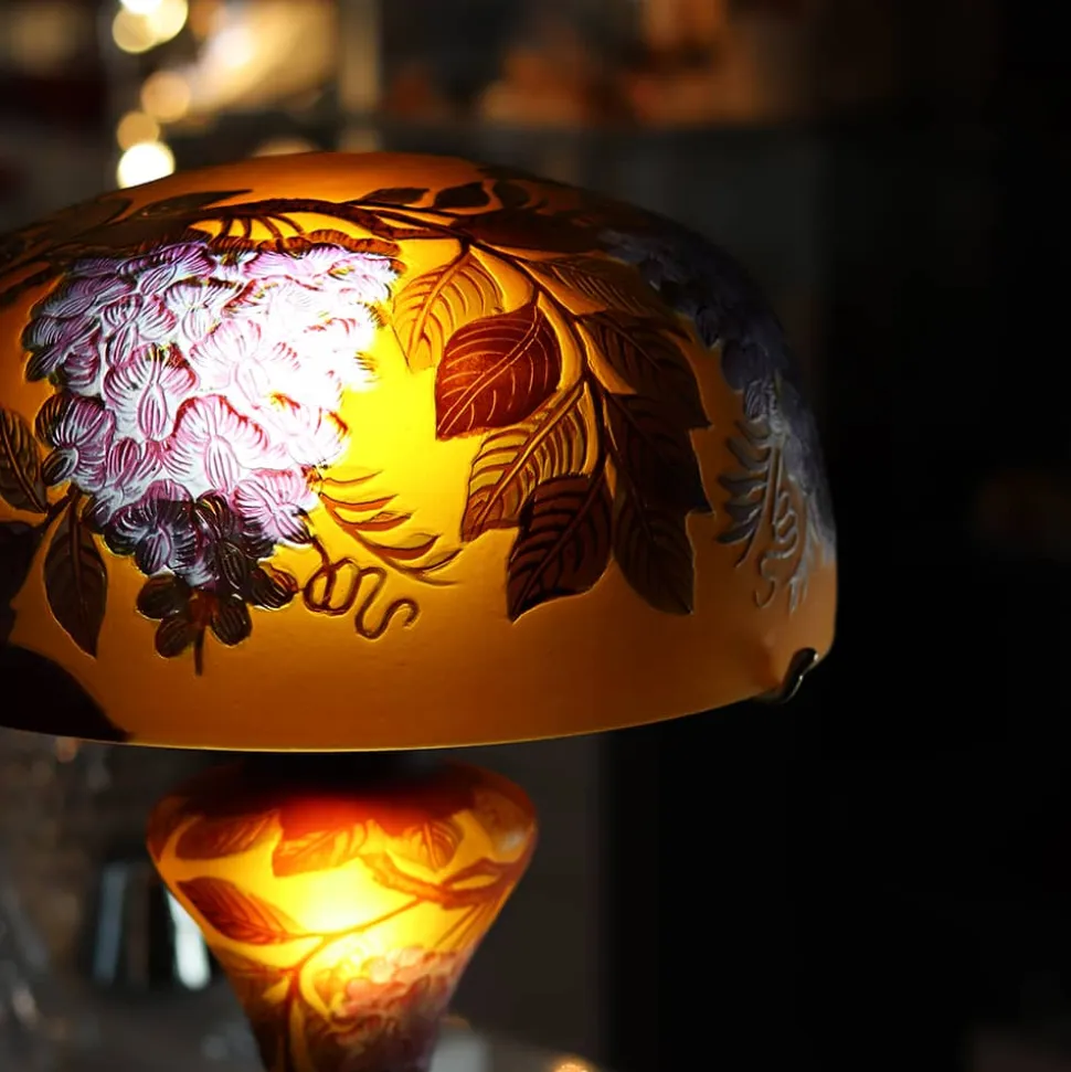 Lampe pâte de verre art nouveau – c Tip Gallé