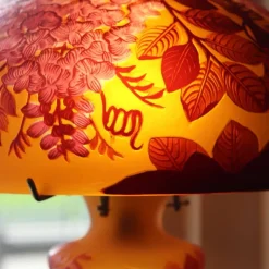 Lampe pâte de verre art nouveau F1 Tip Gallé