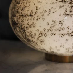 Lampe spendor en verre incolore et or