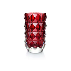 Louxor rond vase rouge baccarat