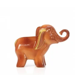 Éléphant chocolat Craquelés Faïence de Lunéville