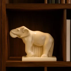 Éléphant Lemanceau Craquelés Faïence de Lunéville