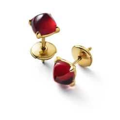 Médicis boucles d’oreilles puces rouge baccarat