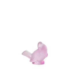 Moineau moqueur cristal rose Lalique