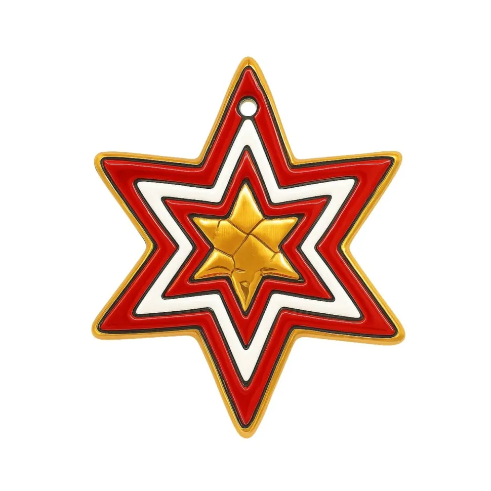 Ornement Étoile de Noël Émaux de Longwy