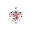 Pendentif cœur princesse cristal
