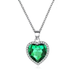 Pendentif cœur Titanic cristal