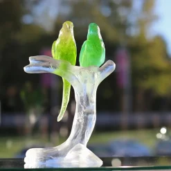 Perruches perchées daum