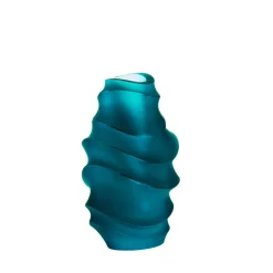 Petit vase sand bleu daum par christian ghion