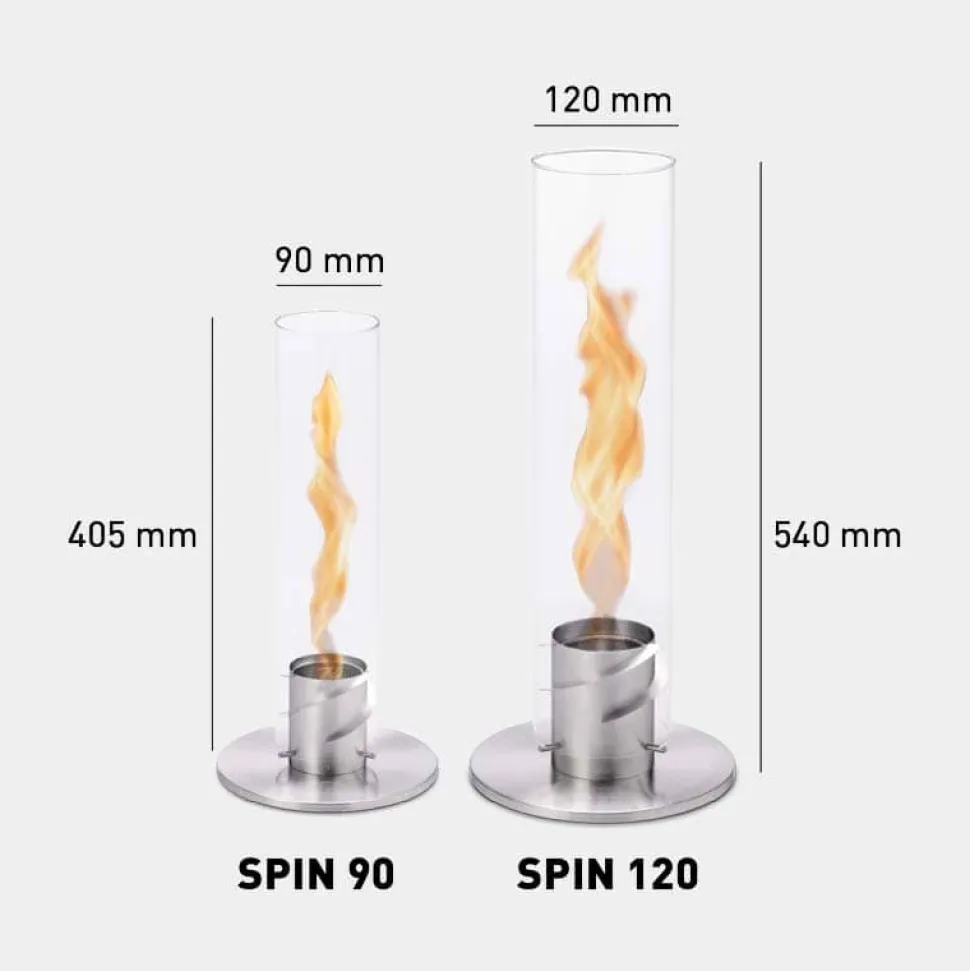 Photophore feu de table spin 1200 intérieur et extérieur