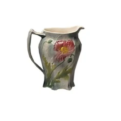 Pichet pavots barbotine