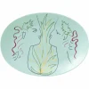 Plat ovale porcelaine Orphée et Eurydice Jean Cocteau Raynaud