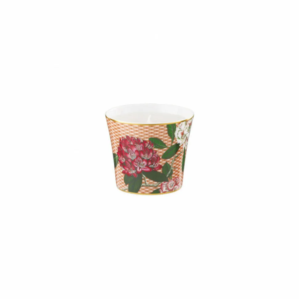 Pot à bougie porcelaine 8 cm Rhododendron Trésor Raynaud