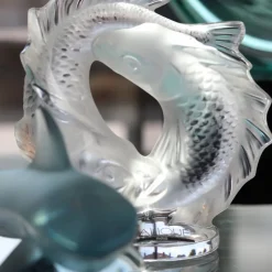 Sculpture 2 poissons lalique