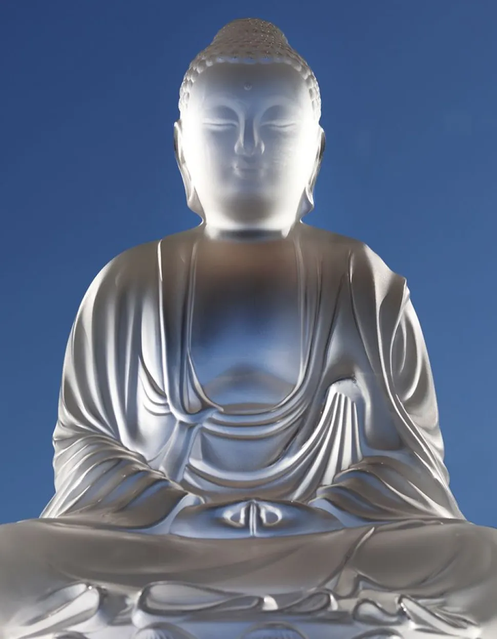Sculpture bouddha grand modèle lalique